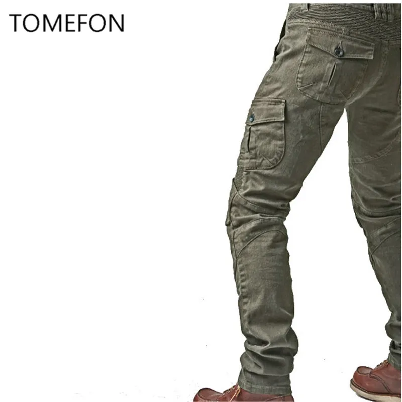 Best MOTORPOOL Komine UGB 02 Slacks Jeans Motorcycle Ride Jeans Leisure Loose Version With Knee Pads Knight Pants Summer Riding Pant