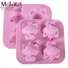 Molde de pastel de silicona 4 lindo gato corona Chocolate molde jabón hecho a mano molde ► Foto 1/2
