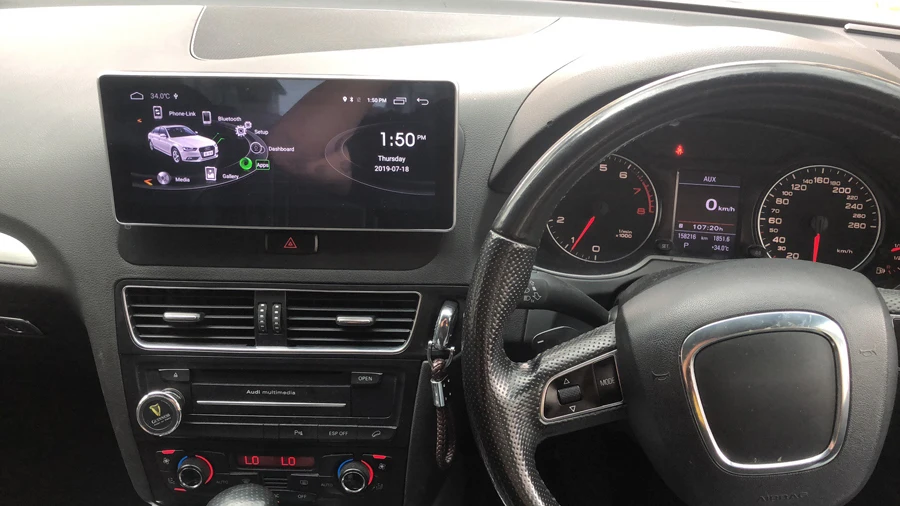 Navirider Восьмиядерный Android 8,0 Автомобильный gps плеер для Audi Q5 2009 правое радио 10,2" сенсорный экран стерео головное устройство магнитофон