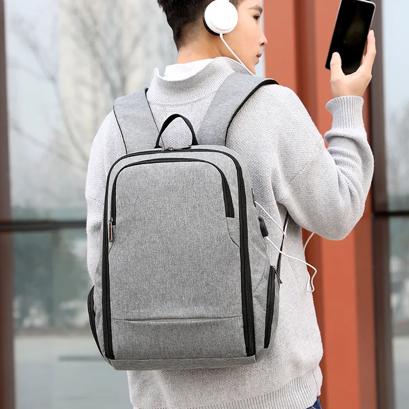 

USB Charging Men Backpack for Laptop 15.6 Inch Oxford College High Student SchoolBags Large Capacity Back Pack Male Bag Pack New