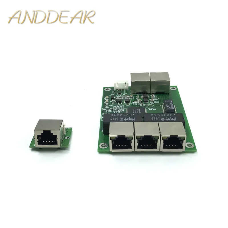 5-port Gigabit switch module is widely used in LED line 5 port 10/100/1000 m contact mini PCBA Motherboard | Электроника