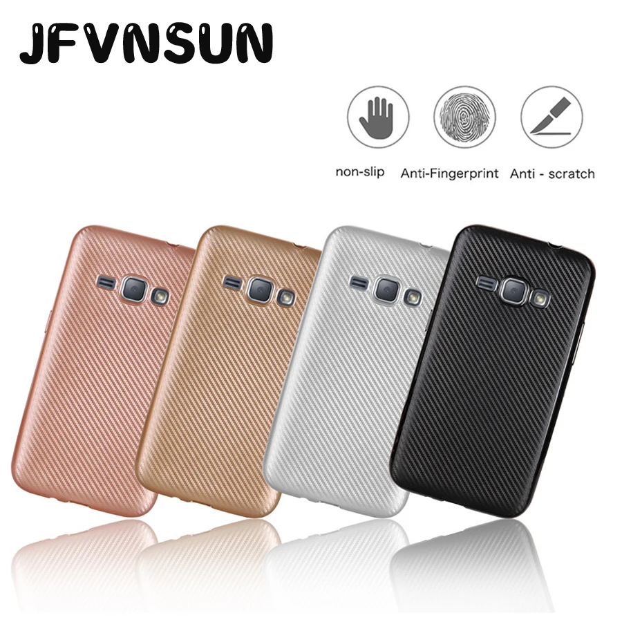 

For Samsung J1 (6) Case for Samsung Galaxy J1 2016 J120 Cover 4.5" NEW Soft Carbon Fiber Silicon Matte Skin Armor Phone Cases