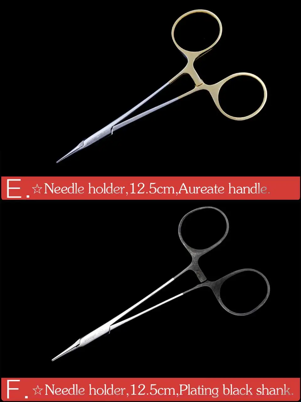 Needle holder stainless steel 12.5cm Stronger,Surgical instruments and tools Clip needles Medical needle holder