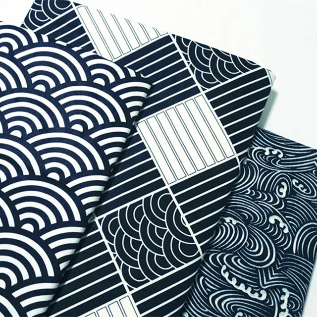 gracefu 50x160cm 3 japan classic kimono designs wave fan square wave designs