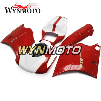 

Complete Motorcycle Red White New Fiberglass Racing For Ducati 996 748 916 998 Monoposto 1996 - 2002 96 - 02 Cowlings