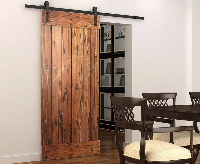 Online Free Shipping 6 6ft Black Interior Modern Steel Rustic Online Free Shipping 6 6ft Black Interior Modern Steel Rustic Wood Sliding Barn Door Track Hardware Set New Aliexpress Mobile