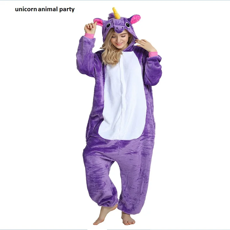 

Unicorn Onesie Pink Blue Pyjamas Jumpsuits Rompers Adult Animal Sleepsuit Pajamas Costume Cosplay
