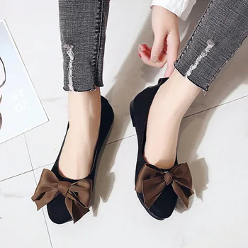 

Ho Heave Women Loafers Shoes New Style Butterfly Knot Slip On Shallow Flats Female Fashion Casual Shoes Spring Summer Loafers