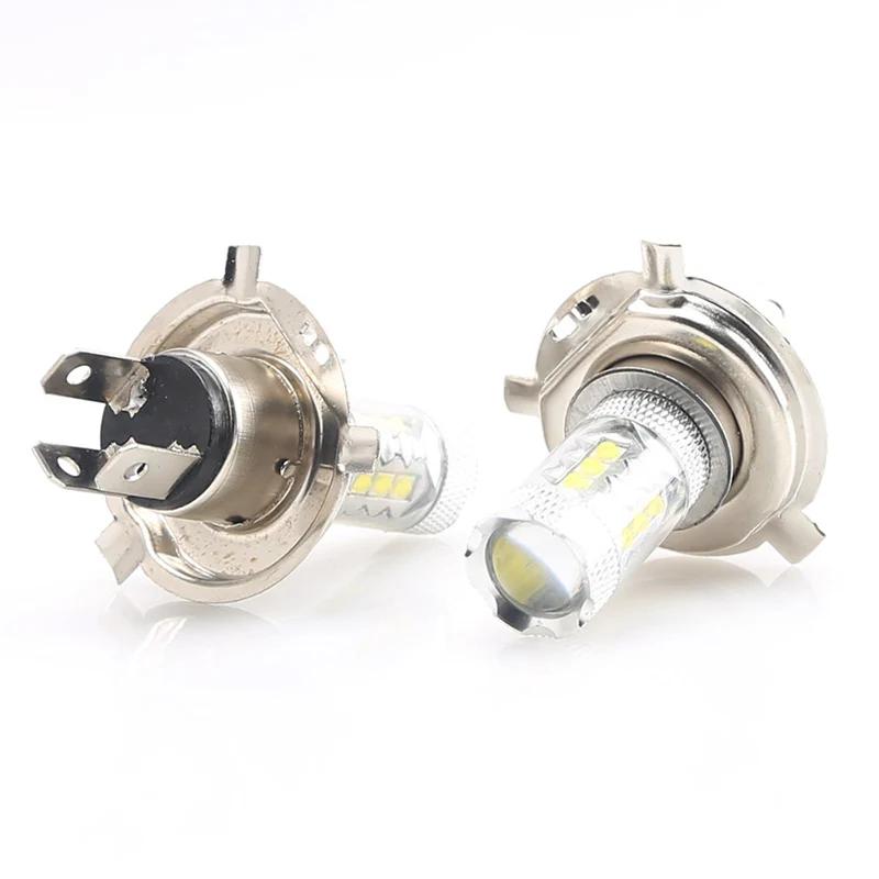 2 Adet 80W Beyaz H4 9003 HB2 LED Sis Ampul 1500LM Y ksek D k Huzmeli 