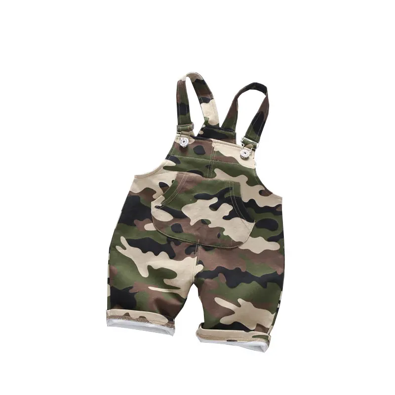 

Baby boy jumpsuit 2019 autumn new baby army green camouflage printed suspenders 1-3 years old baby casual children's clothing