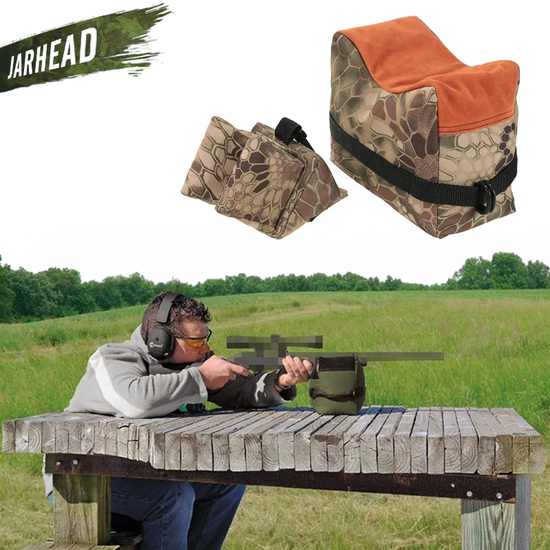 Front & Rear Rifle Target Bag Support Sandbag Hunting  gun shooting Rest Stand 