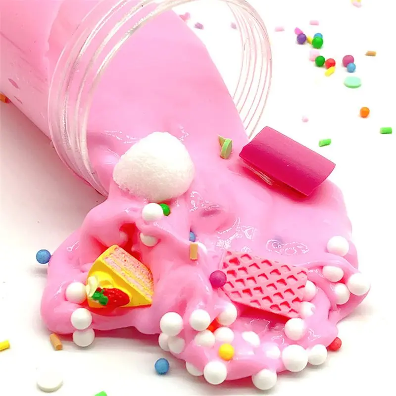 Торт молочная пена бусины слизи глина пена слизи губка полоса Пластилин детские игрушки подарок