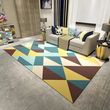 Американский стиль геометрический скандинавский, простой, современный ковер гостиная Диванный кофейный столик спальня кровать полный домашний Коврик для пола