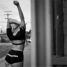 Женские трусы, индивидуальное камуфляжное нижнее белье, шорты-боксеры для фитнеса, Короткие M-L, нейтральное нижнее белье с буквами для девочек, 4