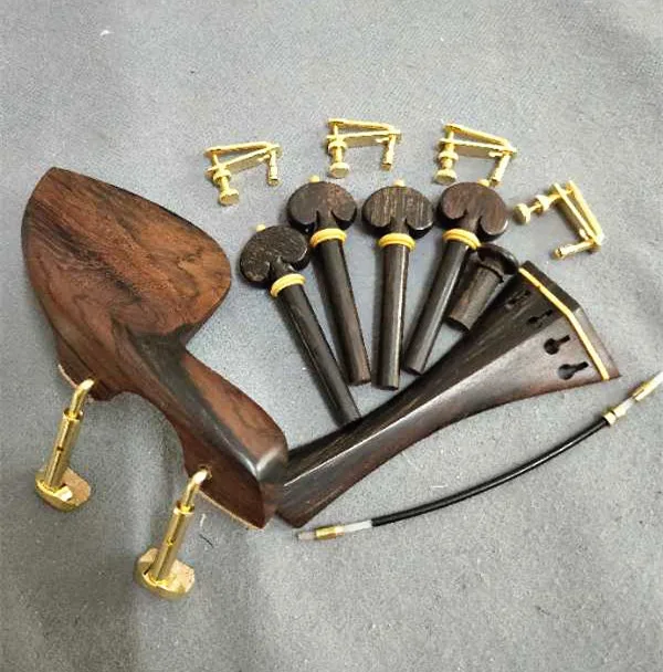 

3 sets of beautiful high quality rosewood violin accessories 4/4