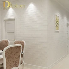 ПВХ/винил утолщение белый кирпич обои для стен деревенский ТВ Фон Кирпичная стена бумага в рулонах, Papel де parede R211