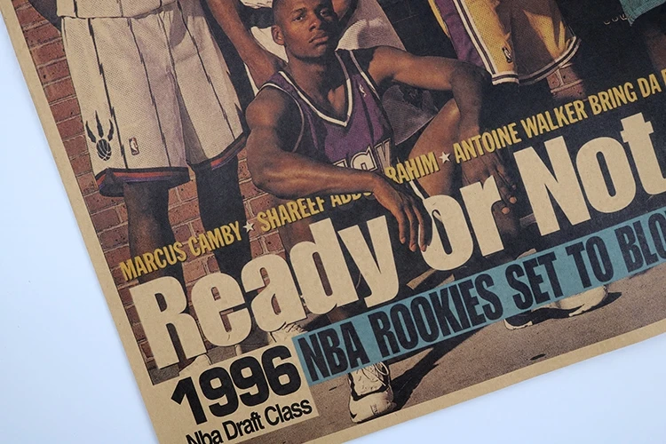 Винтажный баскетбольный мяч NBA 1996 постеры для украшения дома антикварный постер