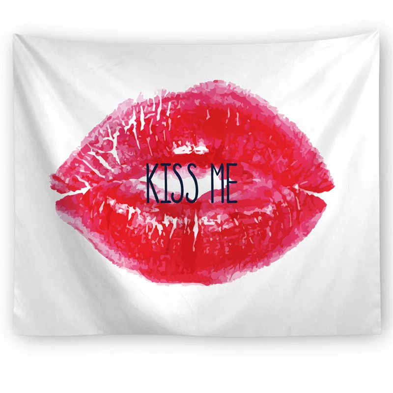 

Newly Sweet Kiss Theme Pattern Wall Tapestry Yoga Mat Multi Sizes Hanging Tapestry Beach Towel Soft Topestry Bedroom Carpet 1pcs