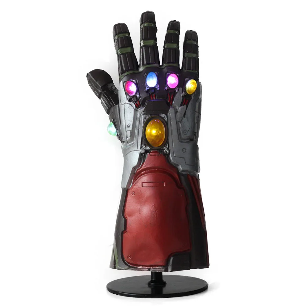 

Yacn LED Light Avengers Endgame Iron Man Infinity Gauntlet Thanos Latex Gloves Costume Cosplay Gloves Arm Armor Hand Gauntlet