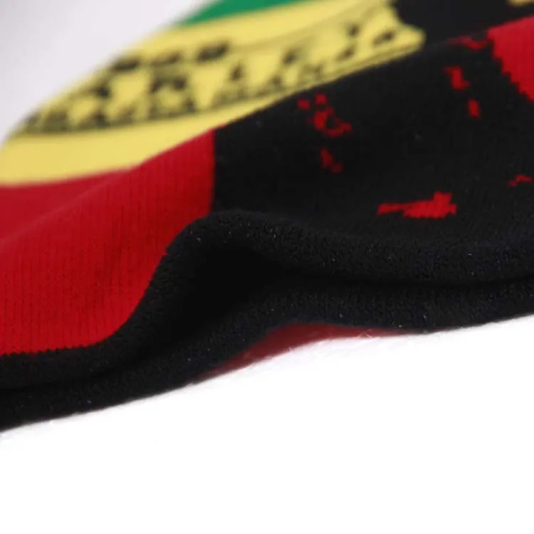 Новые шерстяные трикотажные шапочки Боб Марли ямайский певица хип-хоп колпачок для женщины и черный цвет, для мужчин зеленый желтый красный цвета Gorro