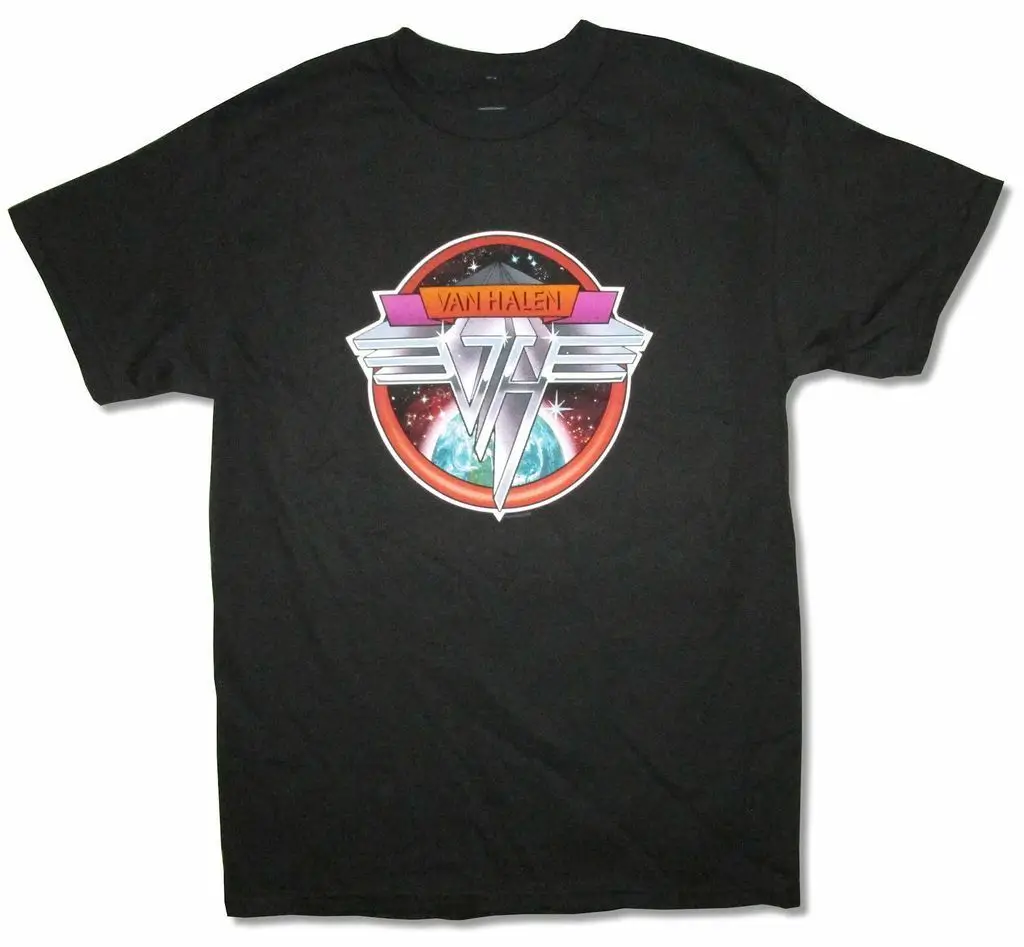 

Van Halen Space Circle Black T Shirt New Official Classic Logo