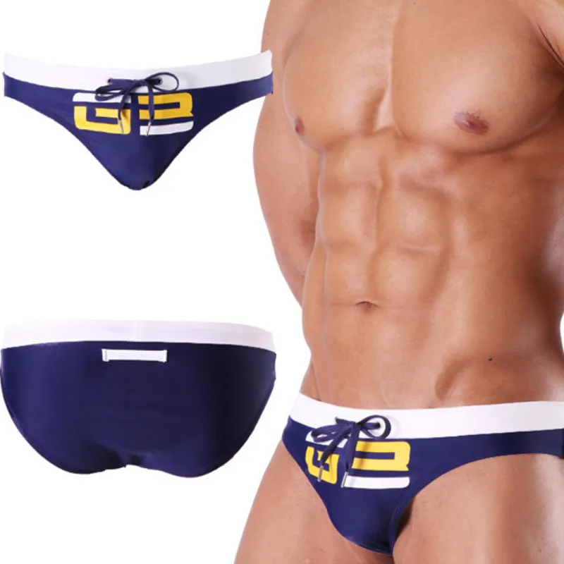 

Sexy Swim Briefs for Men Gay Man Swimming Trunk Male Swimwear Print Plaid Brief Bathing suit Boys Swimming Suit M-XXL