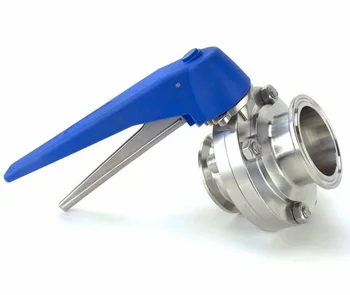 

3/4" 19mm SS304 Stainless Steel Sanitary Butterfly Valve Squeeze Trigger Fit 1.5" Tri Clamp For Water Oil Gas