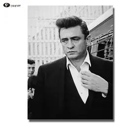 Chenfart украшения фотографии Johnny Cash плакаты и принты холст настенная живопись картины для спальни без рамки