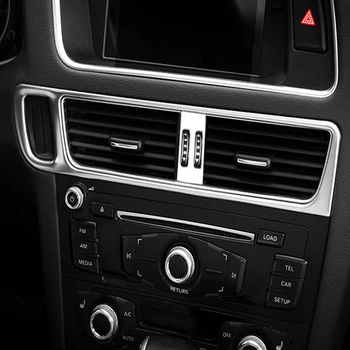 

Car Accessories For Audi Q5 2009-2018 Stainless Steel Center Console Air Condition Outlet Decorative Trim Sequins Stickers