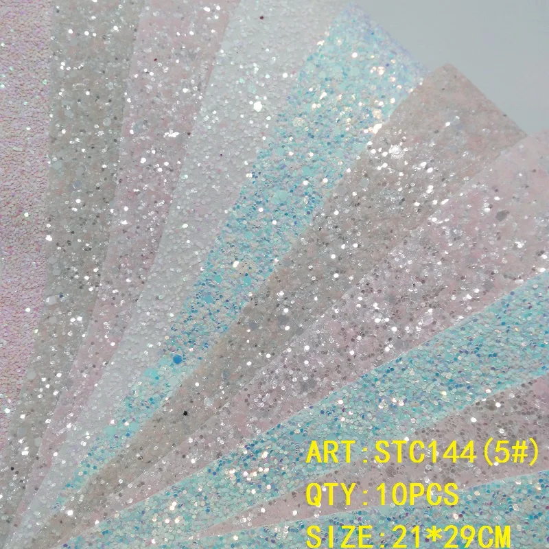 Прозрачный запас 1 комплект(10 шт.) 21X29 см Alisa Glitter Cuero Sintetico блестящая кожа для DIY аксессуары для волос ремесло STC144