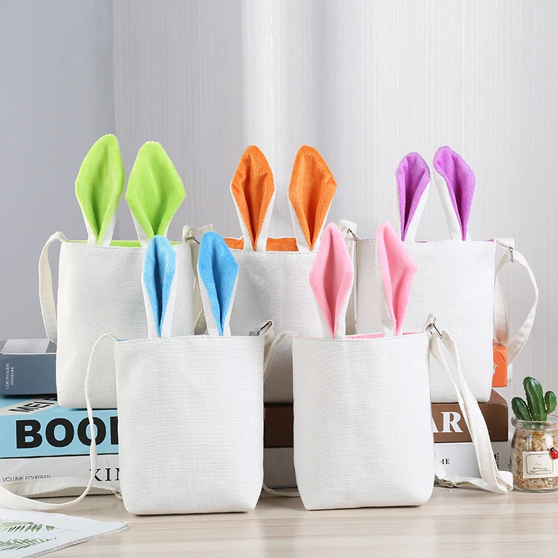 

2019 Happy Easter Bunny Bag Easter Decorations For Home Cute Easter Rabbit Ears Bag Party Gifts for Kids Easter Candy Gift Bags