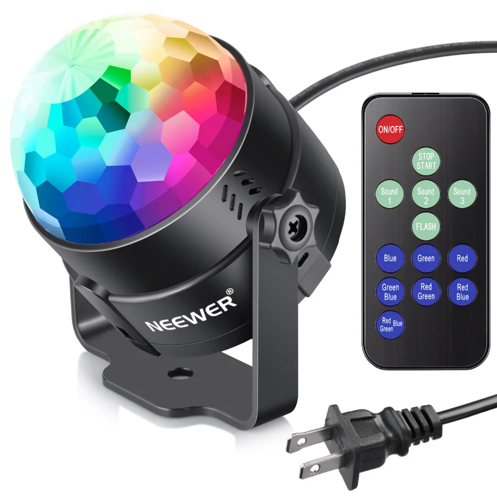 Neewer Mini LED Photo Light Sound Activated Party Light with Remote