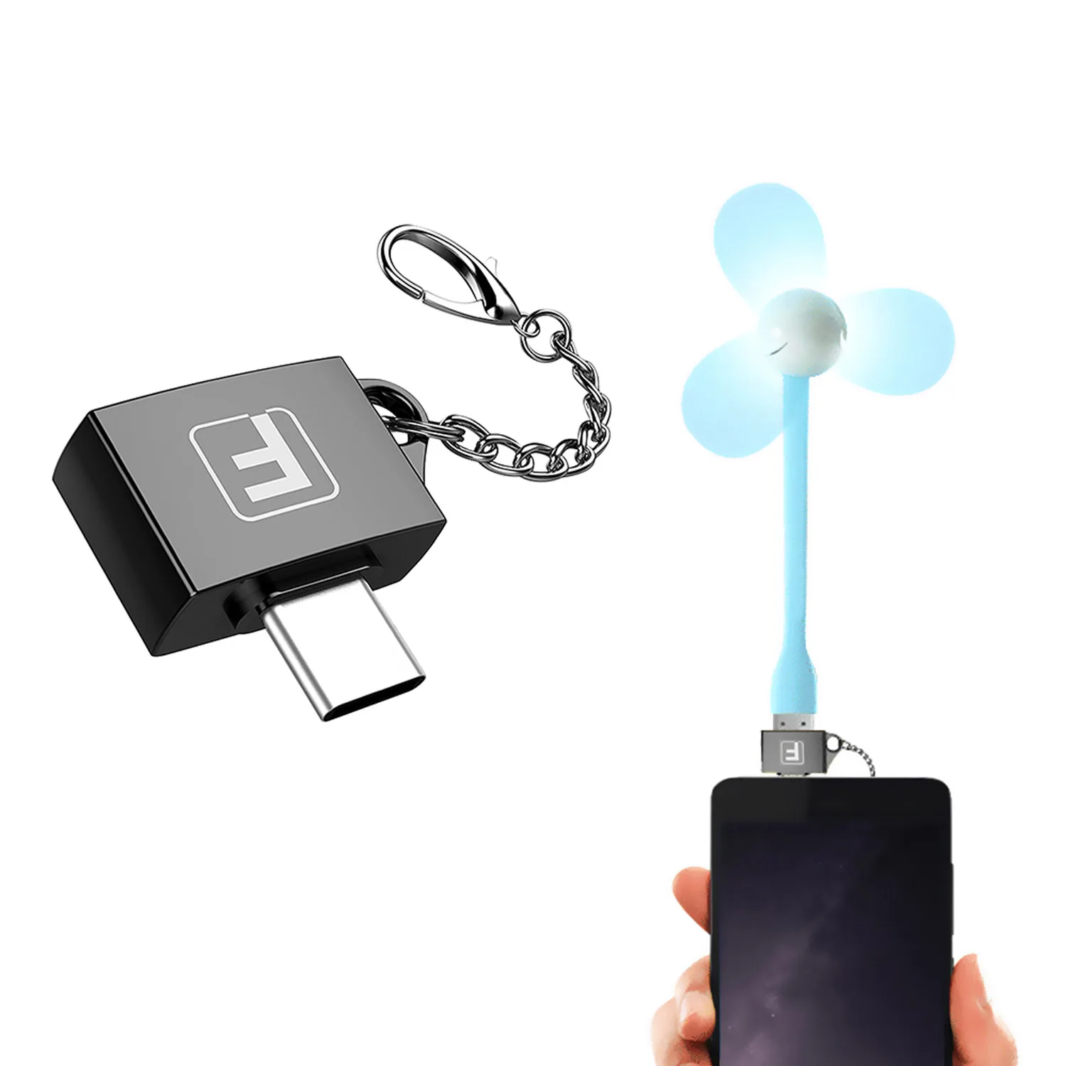 VONETS 4 шт. алюминиевый сплав usb type C к USB 3,0 адаптер конвертер с брелком для MacBook Pro samsung Galaxy Note 8
