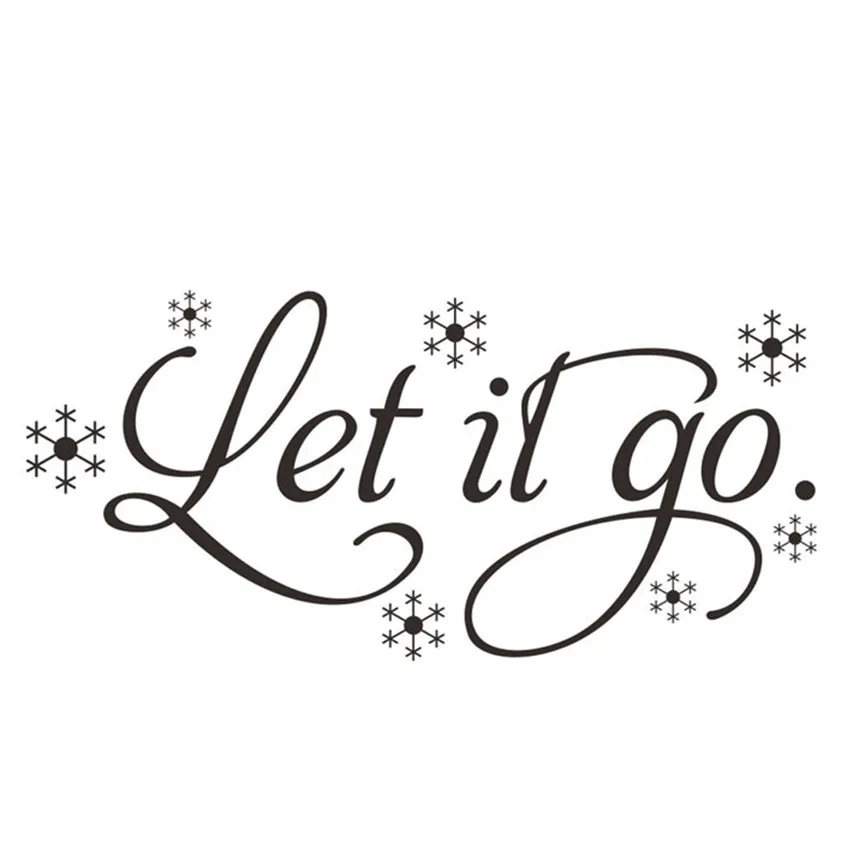 Наклейки на обои горячие настенные стикеры Let It Go детская комната снег винил