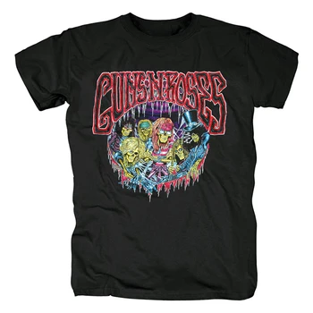

Bloodhoof Guns N' Roses hard rock punk metal black cotton new T-shirt Asian Size