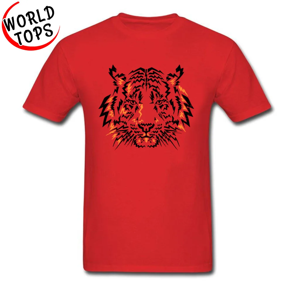 Flash Tiger Summer Summer Fall Cotton Round Neck Boy Tees Hip hop Tops Shirts New Arrival Short Sleeve T Shirt Flash Tiger red