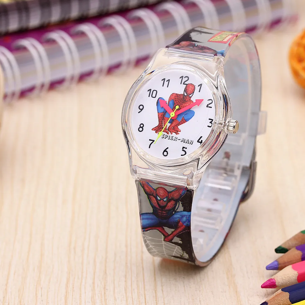 TMC#460 новые стильные силиконовые часы с человеком-пауком и Бэтменом детские спортивные кварцевые часы с героями мультфильмов Горячая reloj infantil