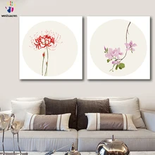 DIY цветные картинки по номерам с цветами Lycorisradiata Bauhinia Linn Рисунок Живопись по номерам Обрамленный дом