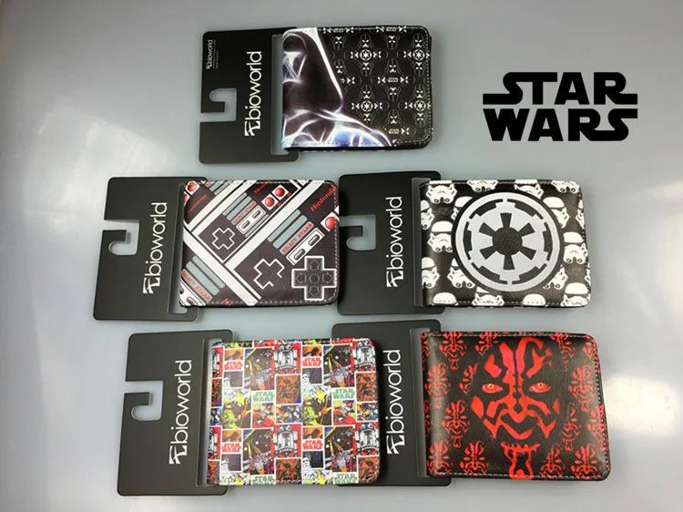 

Star Wars Darth Vader Boba Fett Storm Trooper BB8 Short Wallets Movie Anime Card Holder Purse PU Leather Gift for Kids