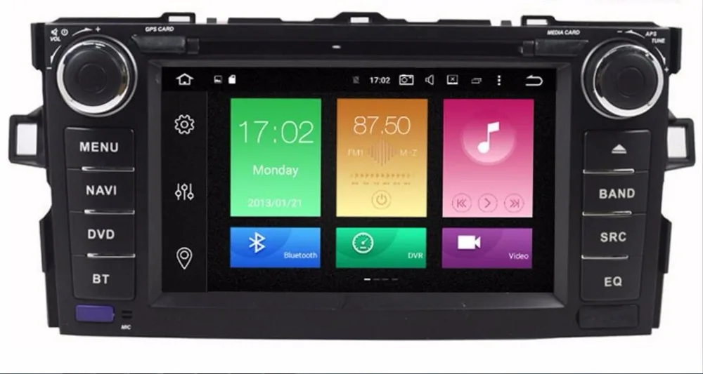 

IPS screen Android 9.0 4G 2 DIN DVD PLAYER For TOYOTA AURIS Altis COROLLA 2012 2013 GPS navigation stereo receiver/android 9.0