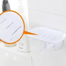 Высокое качество 13,8x9,9 см пластиковая настенная мыльница Корзина прочная присоска ящик для ванной комнаты Душ портативная мыльница