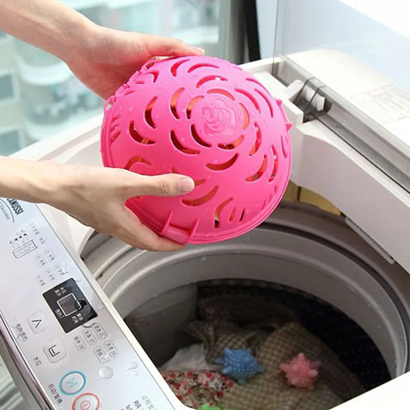 Розовый модная одежда чистящие средства практические контейнер для стирки бюстгальтера двойной мяч Saver Шайба бюстгальтер стирка стиральная мяч