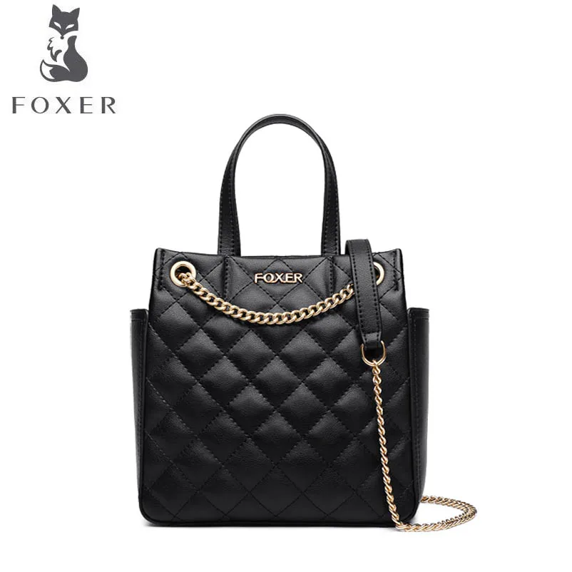 

FOXER bags for women 2019 new women leather bag Chain Lingge fashion cowhide handbags bags designer women leather shoulder bag