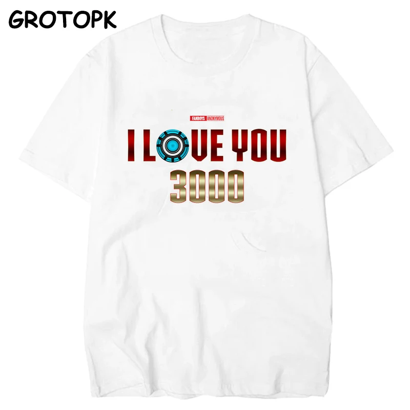 

I Love You 3000 T Shirt for Women/men Summer Cotton Avengers Endgame Man's T-shirt Father's Day Couple Clothes Streetwear Newest