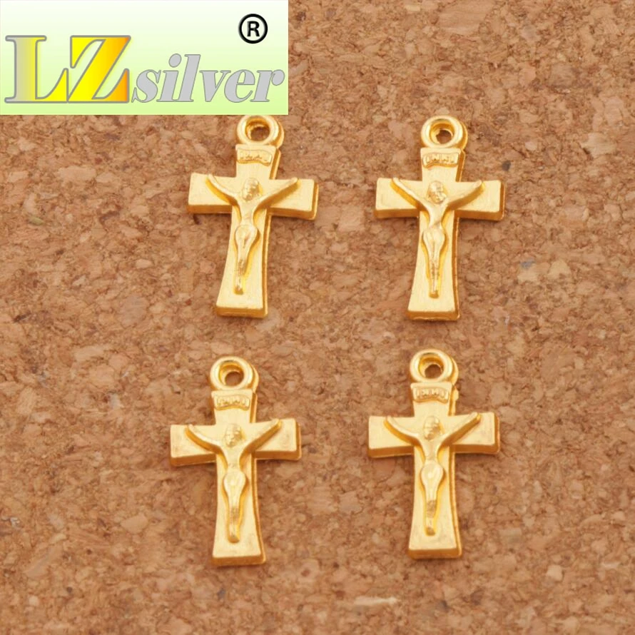 Распятие крест подвески ювелирные изделия DIY L431 45 шт 5 цветов античное серебро/золото/бронза/медь/пистолет черный