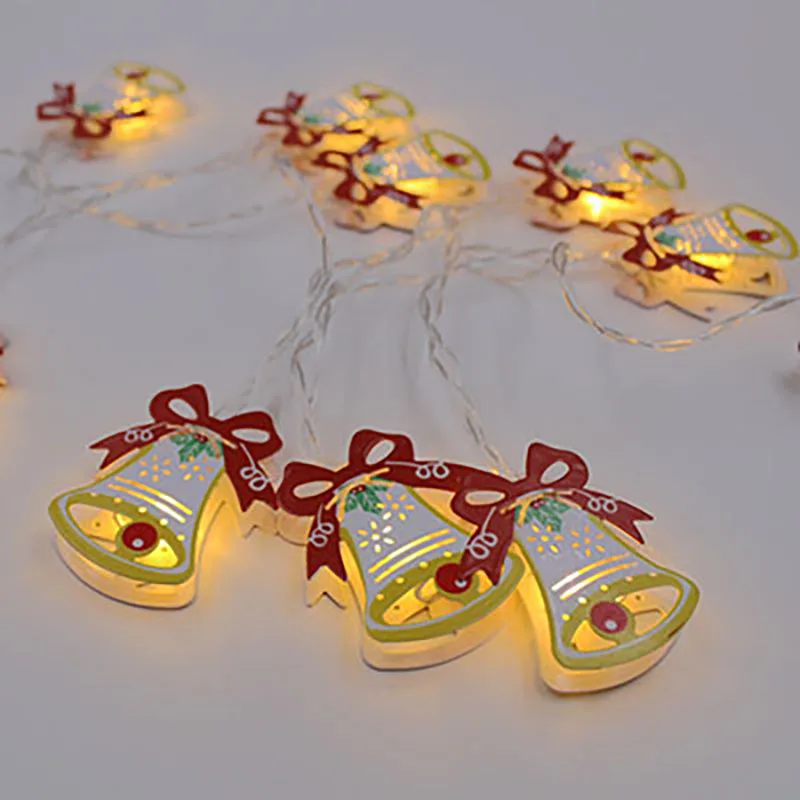 

Creative 1.8M 10 LEDS Iron Bell Light Battery Powered Chrismats Garland Decoration Fairy String Night lights