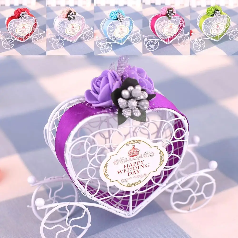 Carriage Designed Hollow Candy Box Holder Packing Wedding Party Decor