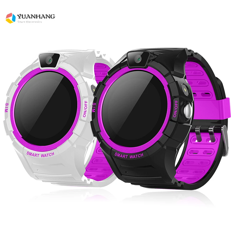 

Smart GPS Tracker Locator SOS Call Remote Camera Monitor Anti-Lost Kids Child Student Phone Touch Round Screen Watch WristWatch