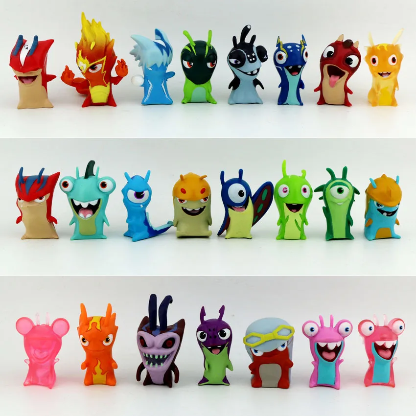 

400pcs Hard plastic Slugterra Cartoon Dolls 3-4cm.cartoon Slug terra PVC action figures toy for kids  minifigure