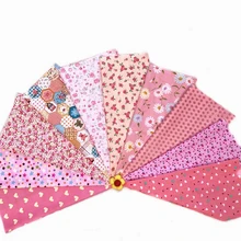 Смешанная 10design розовая квадратная хлопковая ткань с цветочным принтом для шитья ручной работы материал занавеска с мозаичным узором рукоделие DIY 20*30 см